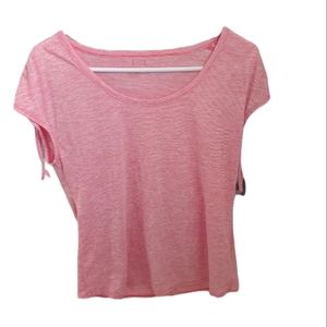 Columbia active fitness shirt pink ruched sleeves sz M